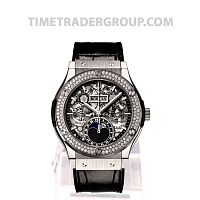 Hublot Classic Fusion Aerofusion Moonphase Titanium Diamonds 42mm 547.NX.0170.LR.1104