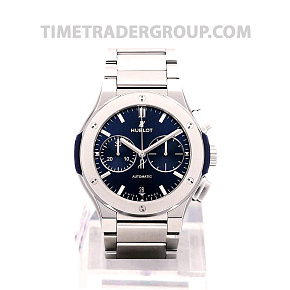 Hublot Classic Fusion Blue Chronograph Titanium Bracelet 45mm 520.NX.7170.NX