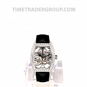 Franck Muller Skeleton Gemstone White Gold 8880 B S6 SQT BAG