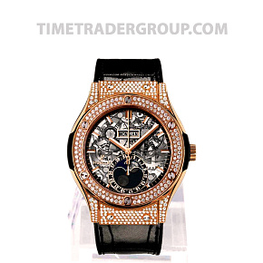 Hublot Classic Fusion Aerofusion Moonphase King Gold Pave 45mm 517.OX.0180.LR.1704