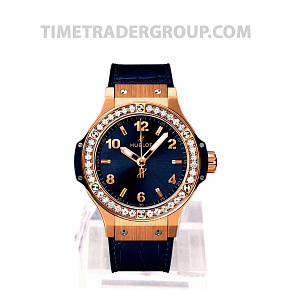 Hublot Big Bang Gold Blue Diamonds 38mm 361.PX.7180.LR.1204