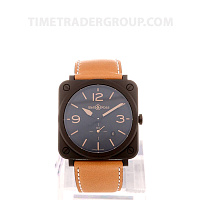 Bell & Ross Aviation 39mm Date Beige Leather Strap Heritage BRS-HERI-CEM