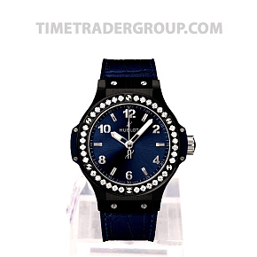 Hublot Big Bang Ceramic Blue Diamonds 38mm 361.CM.7170.LR.1204