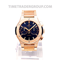 Hublot Classic Fusion Blue Chronograph King Gold Bracelet 45mm 520.OX.7180.OX