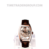 Franck Muller Skeleton Rose Gold Brown Leather 8880 B S6 SQT