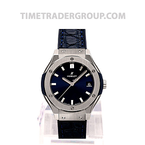 Hublot Classic Fusion 33mm Quartz Titanium Blue 581.NX.7170.LR